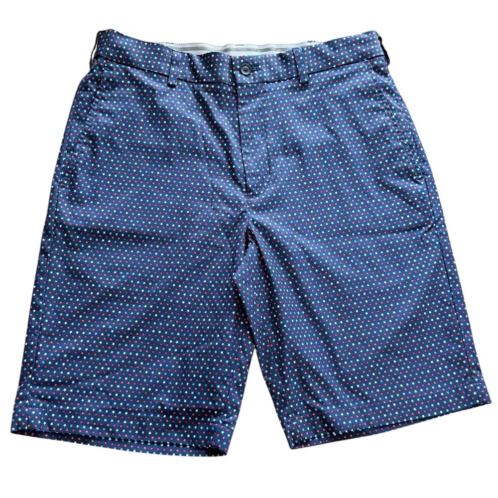 Walter Hagen Star Navy Blue White Red Shorts Inseam 9.5” Size 32
